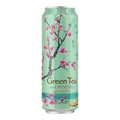 Dulceria 915 Arizona Green Tea with Ginseng and Honey can, featuring a mint green background with a cherry blossom branch design.