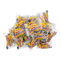 Dulceria 915 Bola Pulparin Individual tamarind chili candy balls, individually wrapped in clear plastic with yellow and red packaging.