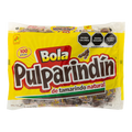 Dulceria 915 Bola Pulparindín tamarindo candy bag with 100 pieces, covered in spicy chili.