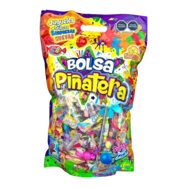 Dulceria 915 Las Delicias Bolsa Pinatera 3 lbs assorted candy and toys for piñatas.