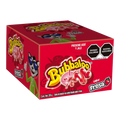 Dulceria 915 Bubbaloo strawberry flavor bubble gum box, 47 pieces, with cartoon cat character.