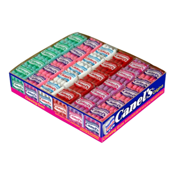 Dulceria 915 box of 60 Canel's Original chewing gum packs in assorted fruit flavors.