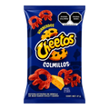 Dulceria 915 Cheetos Colmillos Chico baked corn snacks with chili and cheese flavor, red and orange.