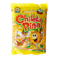 Dulceria 915 Azteca Chileta Piña pineapple and chili flavored hard candy lollipops, 40 pieces.