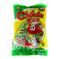 Dulceria 915 Chilleta Rica watermelon and chili flavored hard candy lollipops, 40 pieces.