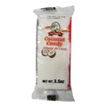 Dulceria 915 white coconut alfajor candy bar with red edges, decorated with vegetable paint.