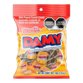 Dulceria 915 Damy Milk Peanut Crunch Candy, 75g bag with individual wrapped candies featuring peanuts and chocolate.
