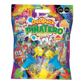 Dulceria 915 Delipack Piñatero assorted candy bag with 115 pieces and 1kg net weight, featuring colorful designs and party elements.