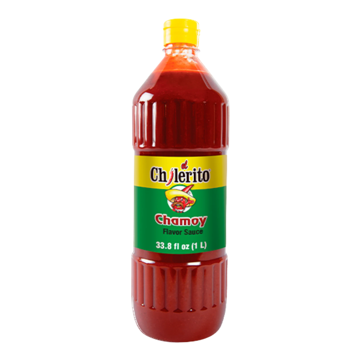 Dulceria 915 El Chilerito Chamoy flavor sauce, sweet, sour, and spicy. 33.8 fl oz bottle.