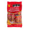 Dulceria 915 bag of Japanese Nishiyama peanuts, 12 individually wrapped snacks, 720g total. Roasted peanuts with a crunchy coating.