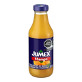 Dulceria 915 Jumex Mango juice drink in a glass bottle, 413 ml, with a purple cap and a dark blue label featuring mango slices.