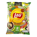 Dulceria 915 Lay's Potato Chips Korean BBQ Flavor 42g bag with cartoon dragon and noodles. Limited edition.