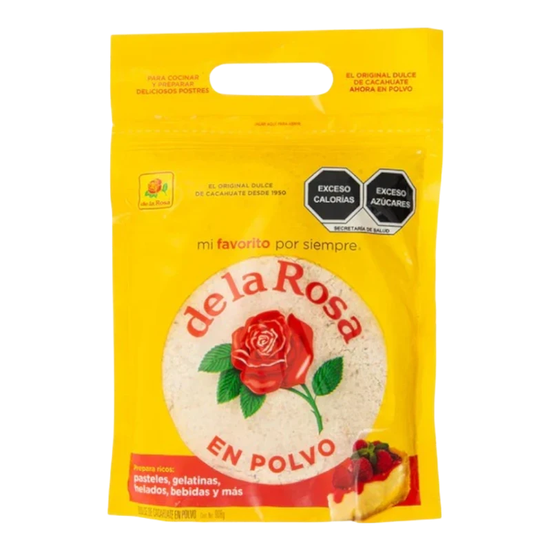 Dulceria 915 de la Rosa Mazapán en Polvo, peanut powder for desserts and drinks, 908g bag.