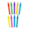 Dulceria 915 mini bubble wands in 10 vibrant colors with star-shaped toppers, 200 piece set for party favors.