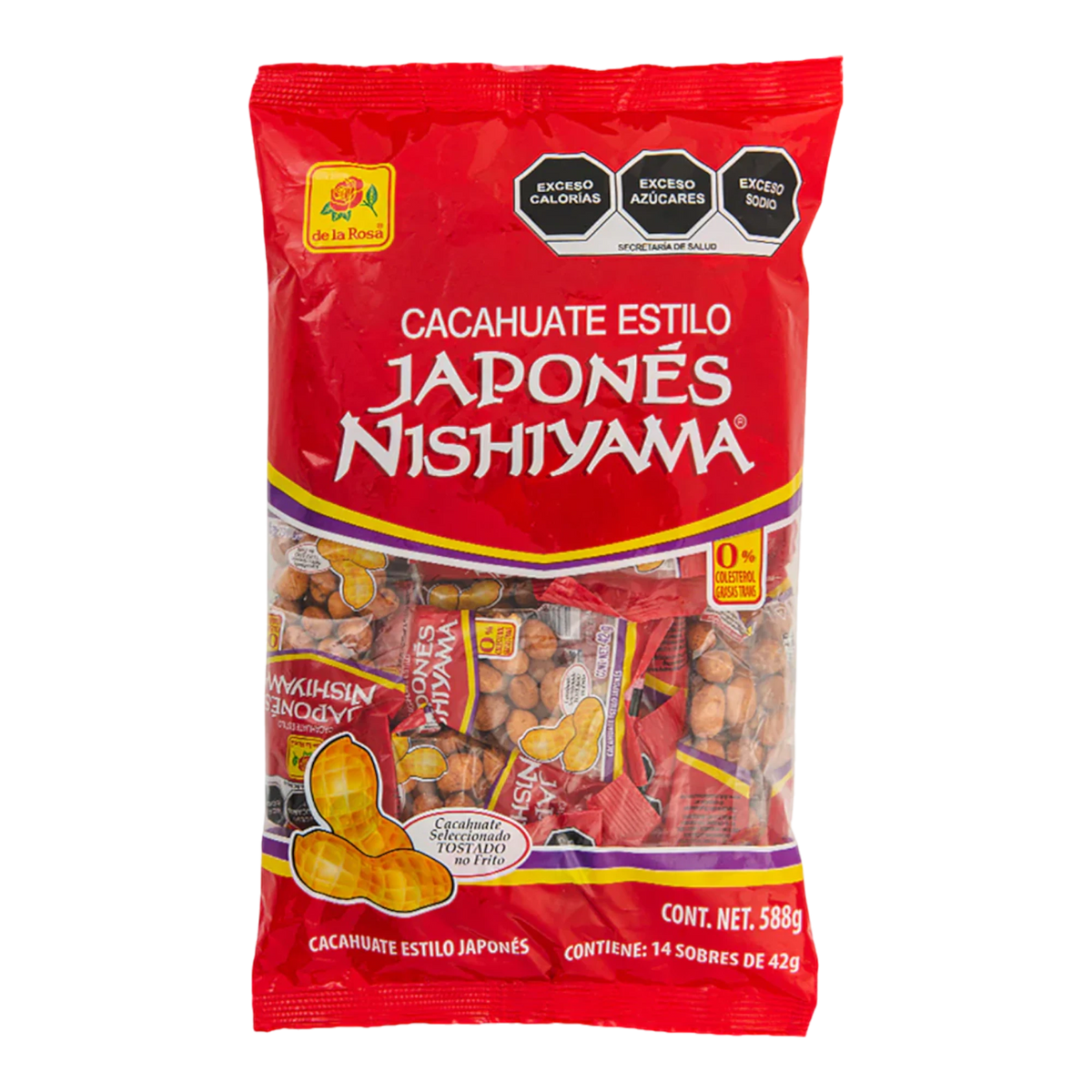 Dulceria 915 de la Rosa Nishiyama Japanese style peanuts, 14 individually wrapped 1.48 oz servings.