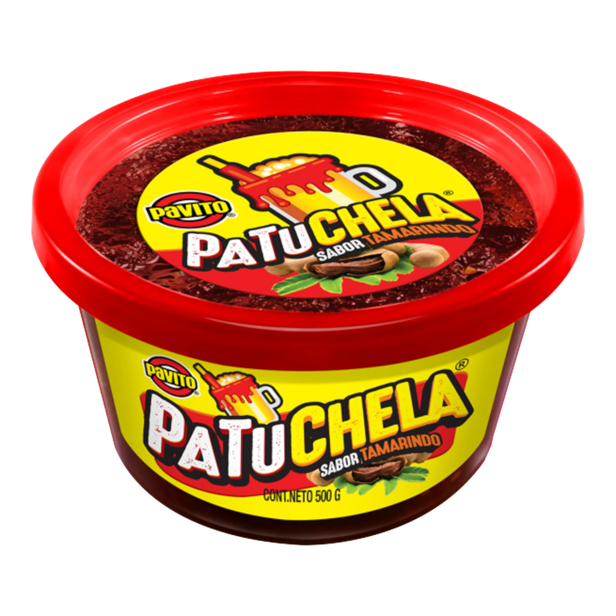 Dulceria 915 Pavito Patuchela tamarind candy paste for rimming glasses and drinks, 500g tub.