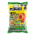 Dulceria 915 Pelon Peloneta mango lollipop with chili powder and tamarind candy coating. Bag of 18.