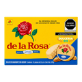 Dulceria 915 de la Rosa sugar-free peanut marzipan box with 18 pieces, featuring a yellow package and rose logo.