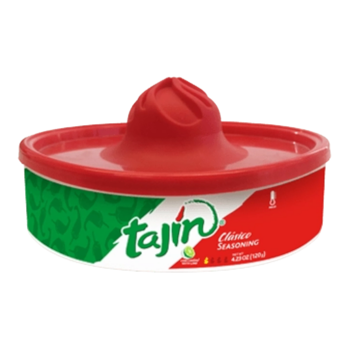 Dulceria 915 Tajín Clásico Seasoning Rimmer for drinks, with red lid and green/white container.