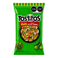 Dulceria 915 Tostitos Salsa Verde tortilla chips, 62g bag with a vibrant green design and a picture of loaded nachos.
