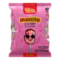 Dulceria 915 Vero Manita cherry-strawberry lollipops shaped like hands with sunglasses, 40 pieces